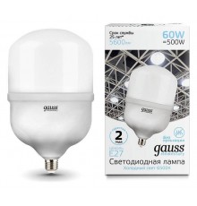 Лампа светодиодная Gauss Elementary LED T160 E27 60Вт 6500K 63236