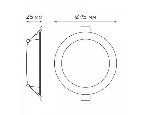 Встраиваемый светильник Gauss  9029420205