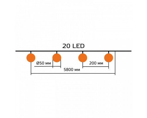 Гирлянда на солнечных батареях Gauss Solar GS034