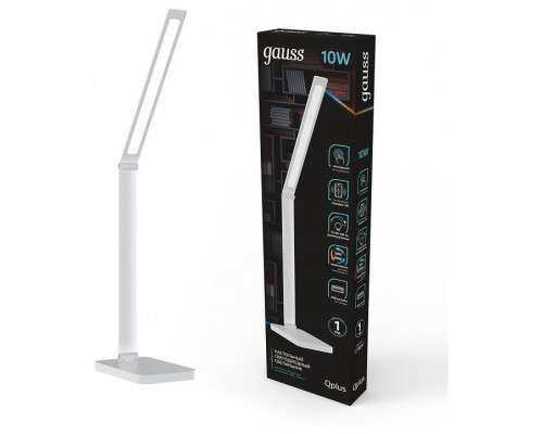 Настольная лампа офисная Gauss Qplus GT501 белая 10 Вт GT5011