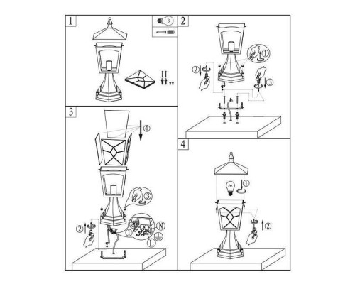Уличный наземный светильник Globo Atlanta 3127