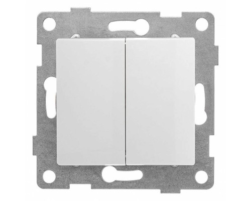 Выключатель двухклавишный без рамки Gusi Electric BRAVO С10В2-001