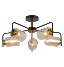 Люстра на штанге ILLUMICO  IL8248-5COU-79 BK GD