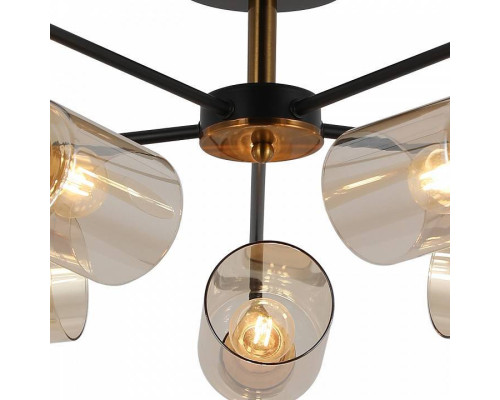 Люстра на штанге ILLUMICO  IL8248-5COU-79 BK GD