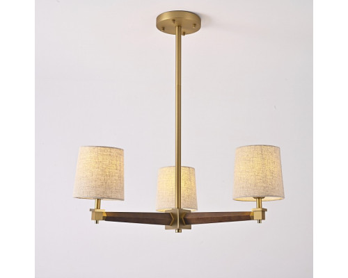 Люстра на штанге Imperiumloft Jorgenson Beige/Dark wood STAVRA01