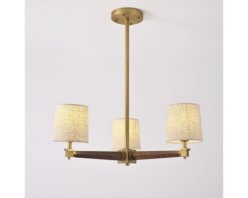 Люстра на штанге Imperiumloft Jorgenson Beige/Dark wood STAVRA01