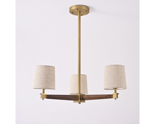 Люстра на штанге Imperiumloft Jorgenson Beige/Dark wood STAVRA01