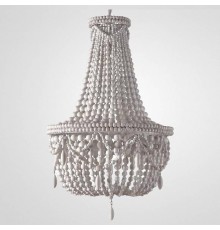 Подвесная люстра Imperiumloft Rh Anselme White Wood Large Chandelier 40.1934-0