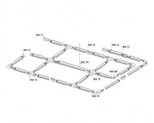 Соединитель линейный для треков Italline WSO WSO 78 black