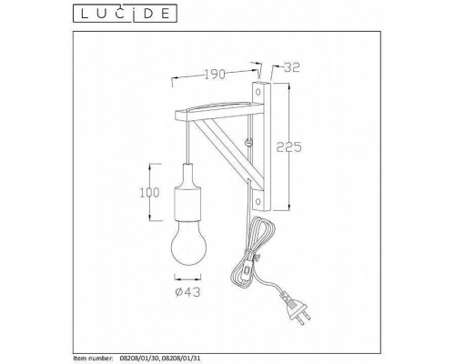 Бра Lucide Fix Wall 08208/01/31