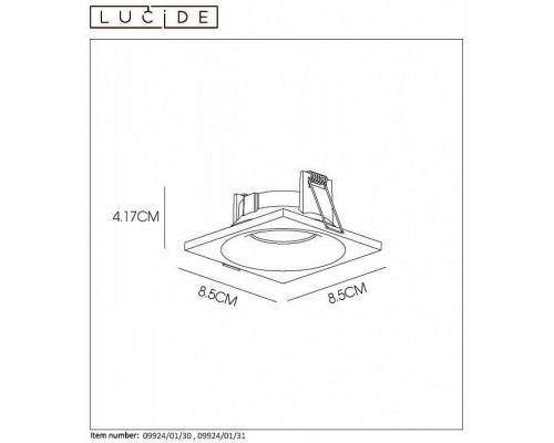 Встраиваемый светильник Lucide Ziva 09924/01/31