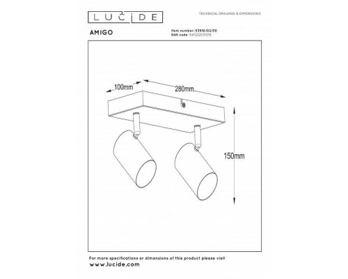 Спот Lucide Amigo 53910/02/30