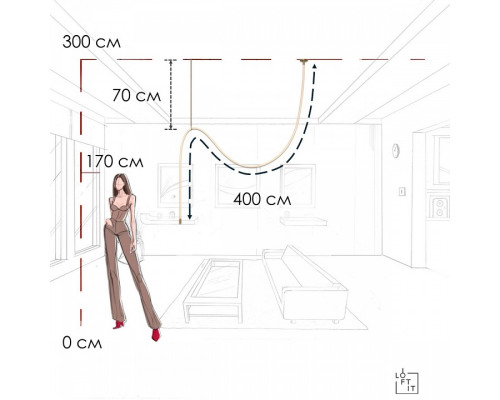 Подвесной светильник Loft it Thread 10388C Brass