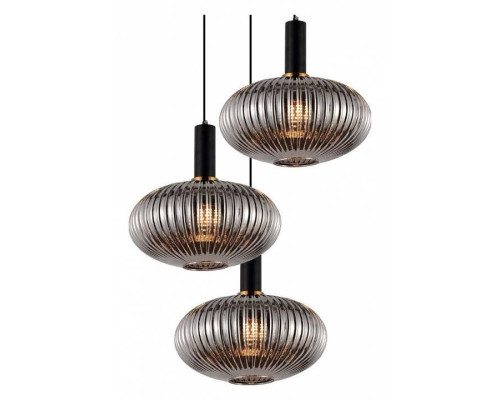Подвесной светильник LUMINA DECO Flori LDP 1216-3 GY+BK