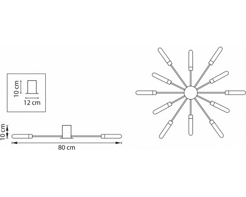 Потолочная люстра Lightstar Ragno 732123