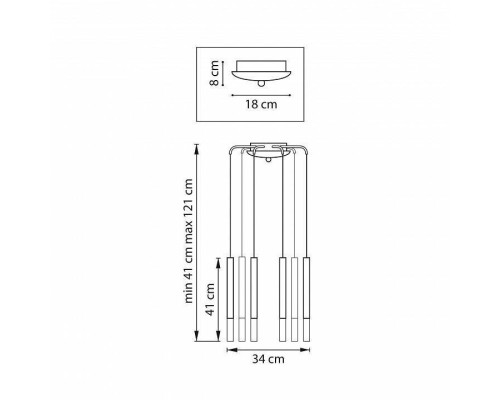 Подвесная люстра Lightstar Tubo L8T747133