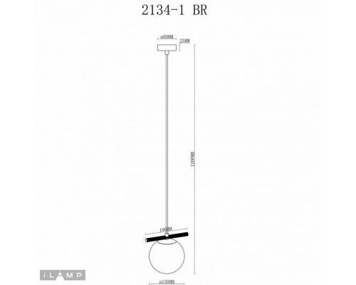 Подвесной светильник iLamp Golden 2134-1 BR