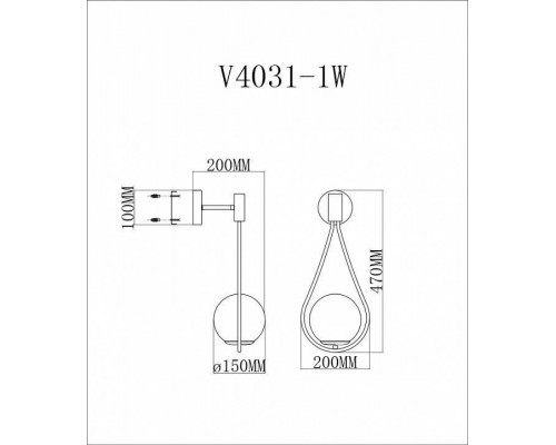 Бра Moderli Bestia V4031-1W