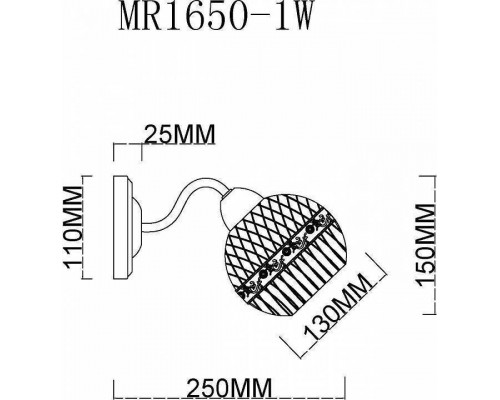 Бра MyFar Frank MR1650-1W