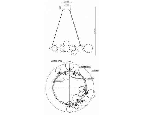 Подвесная люстра MyFar George MR2041-14P