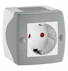 Розетка с заземлением Mono Electric Octans IP20 104-020007-117