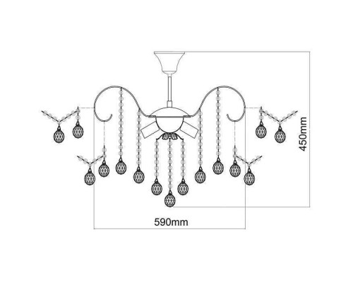 Люстра на штанге MW-Light Жемчуг 9 8 ламп 232016708