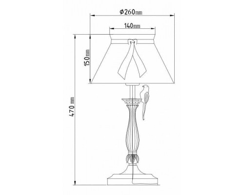 Настольная лампа декоративная Maytoni Bird ARM013-11-W