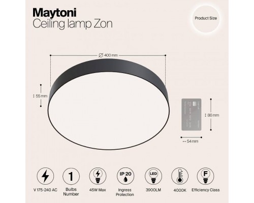 Накладной светильник Maytoni Zon C032CL-L48B4K