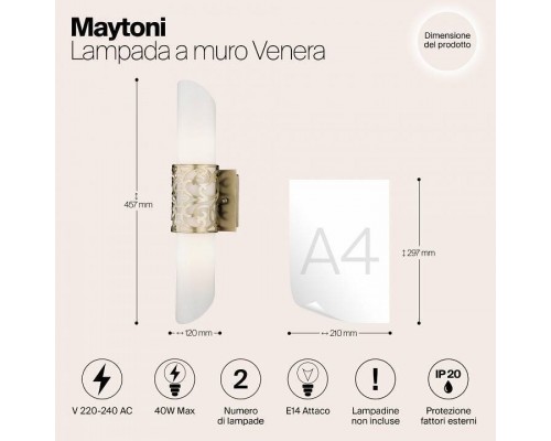 Накладной светильник Maytoni Venera H260-02-N