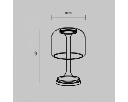 Настольная лампа декоративная Maytoni Spirito MOD286TL-L18G3K