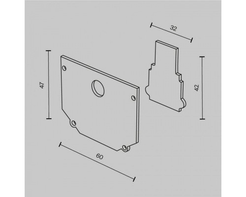 Заглушка для трека Maytoni Accessories for tracks Exility TRA034EC-SCH-42B