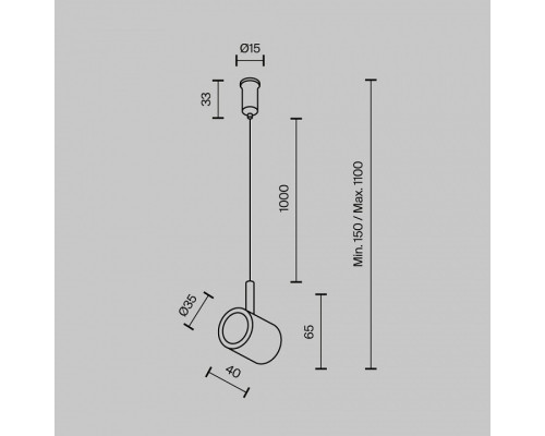 Подвес для трека Tau TRA154CSW-1BS