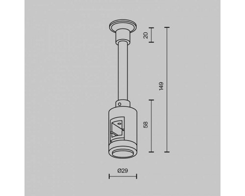 Основание на штанге Maytoni Accessories for tracks Flarity TRA155CW-SL1-B