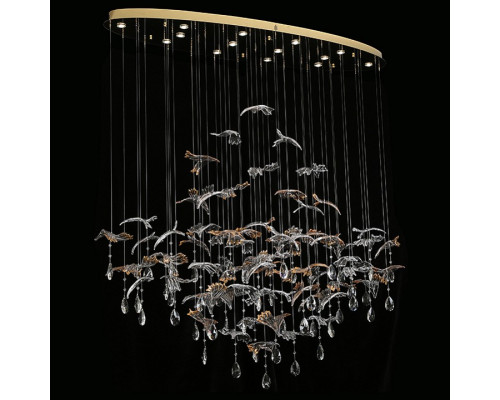 Подвесная люстра Newport VERONA 8220/140 С oval gold polished