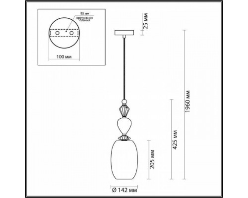 Подвесной светильник Odeon Light Bizet 4893/1B