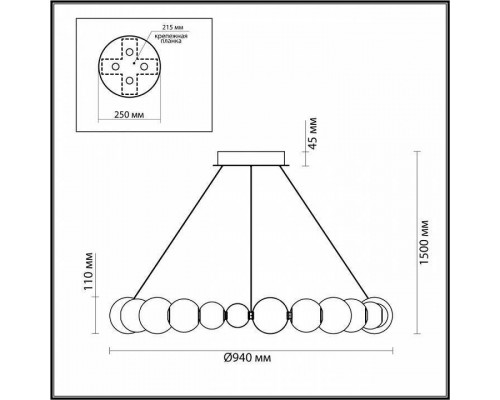 Подвесной светильник Odeon Light Crystal 5007/45L