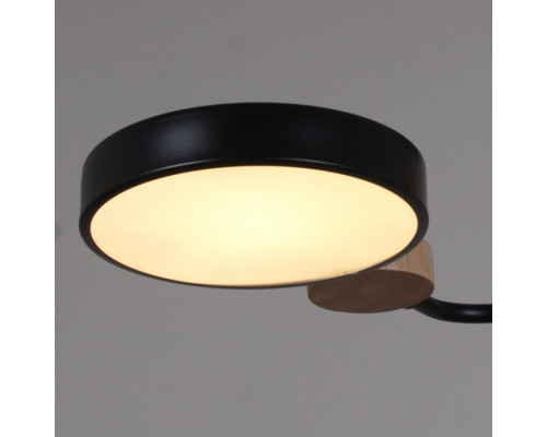 Люстра на штанге De Markt 03326-0.3-03 3 лампы черный дерево 03326-0.3-03 BK+WOOD