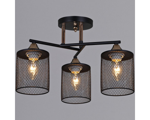 Люстра на штанге De Markt Бремен 3xE27 91360-0.3-03 BK+FG