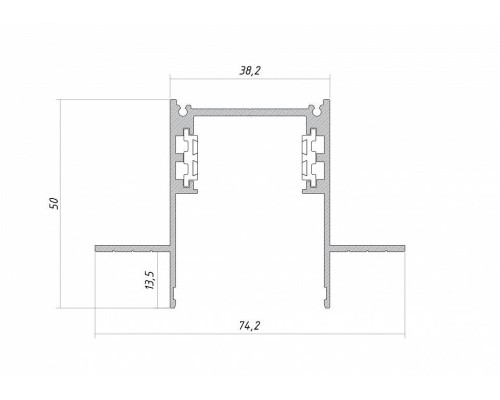 Трек встраиваемый TrackLine 6063 Track Edgeless 0611101