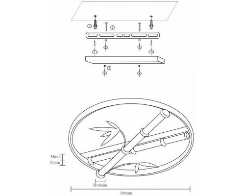 Накладной светильник Velante Velante 440-307-03