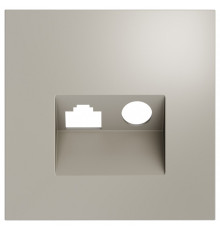 Накладка для ТВ-розетки и RJ-11 или RJ-45 Voltum S70 VLS002703