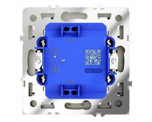 Выключатель одноклавишный с подсветкой без рамки Voltum S70 VLS010204
