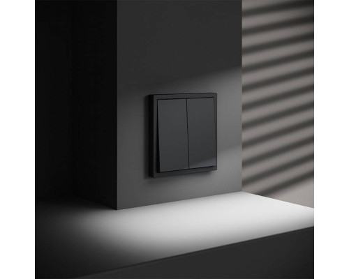 Выключатель проходной двухклавишный без рамки Voltum S70 VLS020307