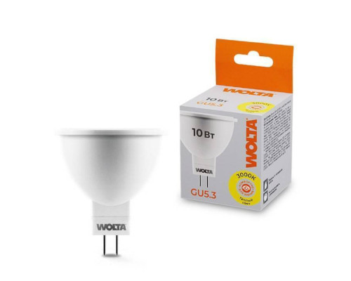 Лампа светодиодная Wolta  GU5.3 10Вт 3000K 25YMR16-220-10GU5.3