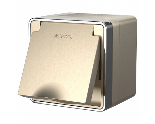 Розетка влагозащищенная с заземлением и с шторками Werkel Gallant 4 W5071210