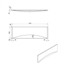 Панель для ванны фронтальная VIRGO 150