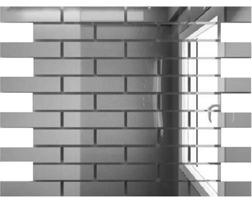 Мозаика зеркальная Серебро С8025 ДСТ 80 х 25/300 x 300 мм (10шт) - 0,9