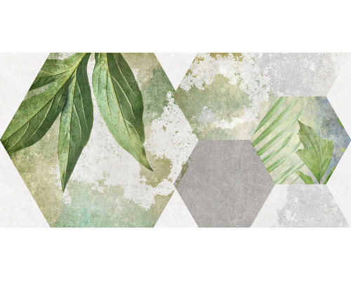 Focus Плитка настенная зелёный ботаника 34090 25х50