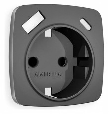 Накладка для розетки с заземлением и со шторками и 2хUSB type A и C Ambrella Volt Quant OP6600