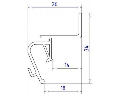 Профиль для контурной подсветки натяжного потолка Ambrella Light GP GP4100BK